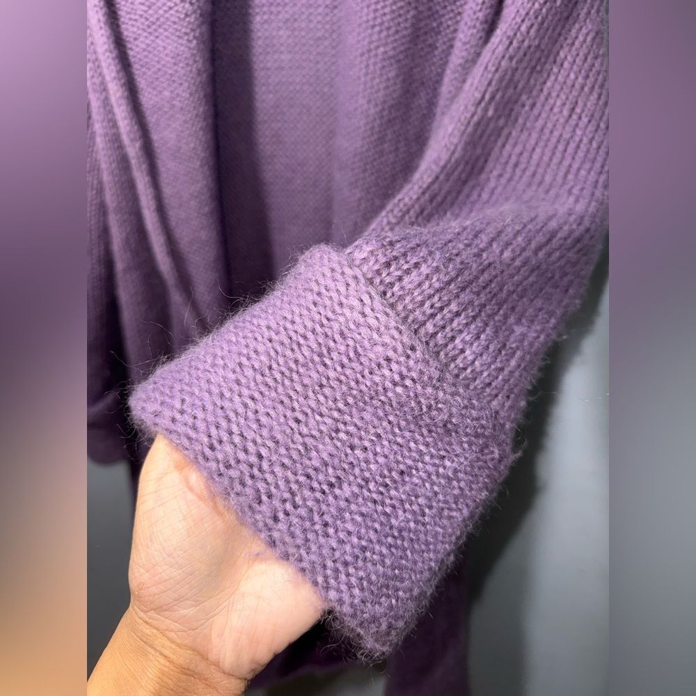 Soft Surroundings Telluride Wool Mohair Topper Open Cardigan Large EUC purple - Picture 4 of 9